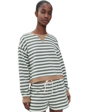 Z Supply Low Key Stripe Sweatshirt - Grey