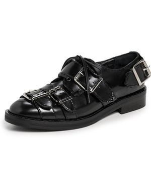Simone Rocha Multi Buckle Brogue Loafers - Black