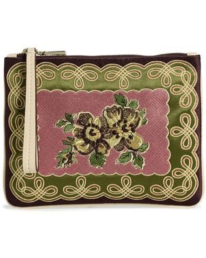 ALÉMAIS Lacey Embroidered Clutch - Multicolour