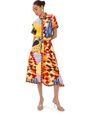 Stella Jean Shirt Dress - Orange