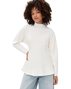 Line & Dot Kingston Peplum Sweater - White
