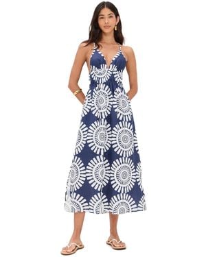 lemlem Gete Triangle Dress - Blue