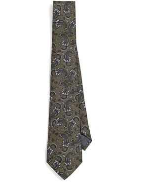 Les Deux Paisley Tie - White