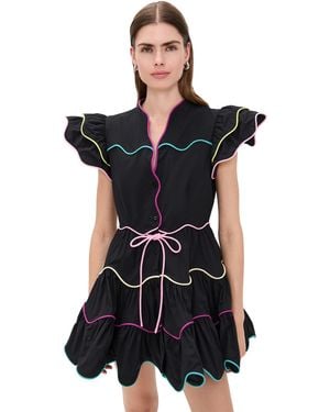 Celiab Baba Cay Short Dress - Black