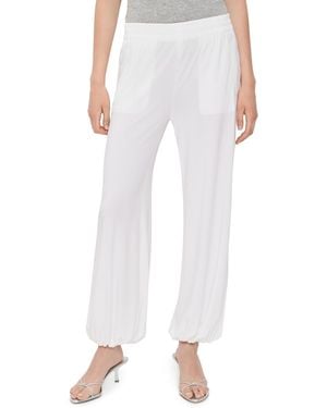 Norma Kamali Boyfriend Puff Jog Pants - White