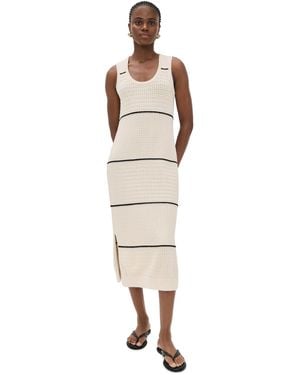 Varley Scott Scoop Neck Midi Dress - White
