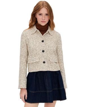 Madewell Tweed Shirt Collar Jacket - Blue