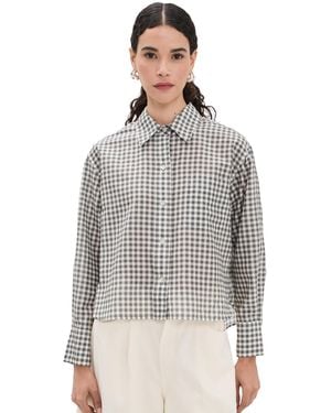 Vince Cropped Long Sleeve Shirt - Multicolor
