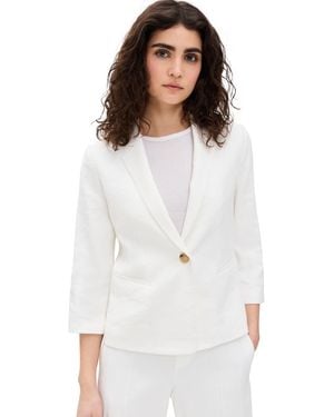 Vince Linen Shrunken Blazer - White