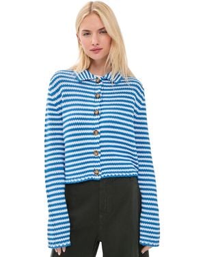 La Ligne Fine Line Mini Marina Cardigan - Blue