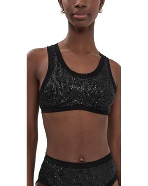 Norma Kamali Racer Swim Bra - Black