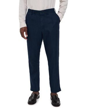 NN07 Billie Drawstring Linen Pants 32 - Blue