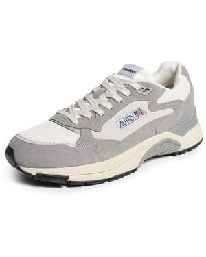 Autry Hyperway Low Suede Mesh Sneakers - White