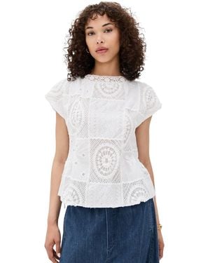 Line & Dot Biva Tunic Top - White