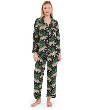 Printfresh Bagheera Long Pj Set - Green
