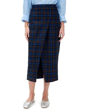 Hunter Bell Manor Wrap Skirt - Blue