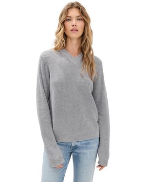 Still Here Hotel Long Sleeve Sweater - Grey