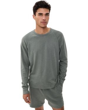 Onia Slub Terry Crewneck Sweater - Grey