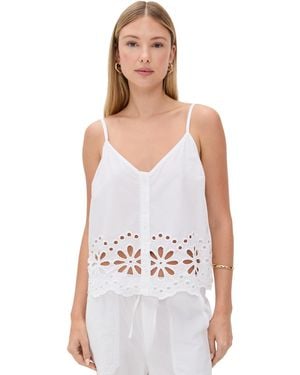 Splendid Emma Eyelet Tank - White