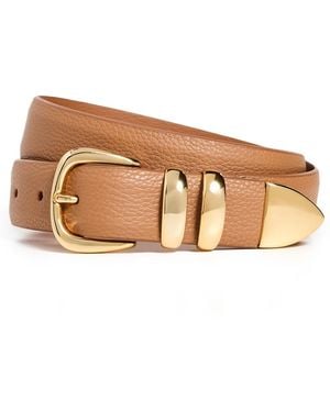 Anderson's Narrow Calf Leather Double Fastener Belt - Multicolour