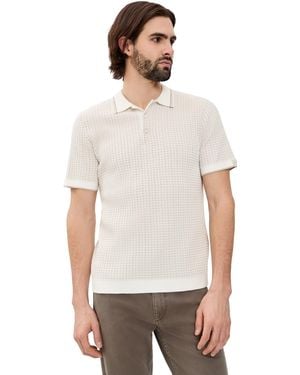 Rag & Bone Harvey Rib Polo - White