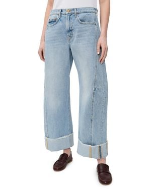 B Sides Relaxed Cuffed Lasso Jeans - Blue