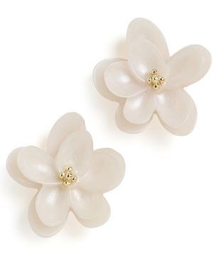 BaubleBar Rachel Flower Stud Earrings - White