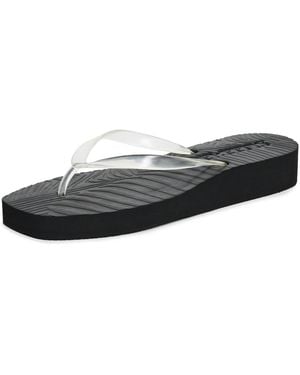 Sleeper Platform Jelly Flip Flops - Black