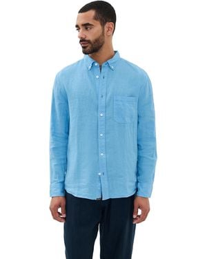 Billy Reid Tuscumbia Linen Shirt - Blue