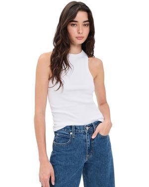 DL1961 High Neck Ribbed Tank - Blue