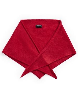Rag & Bone Jada Brushed Cashmere Bandana Scarf - Red