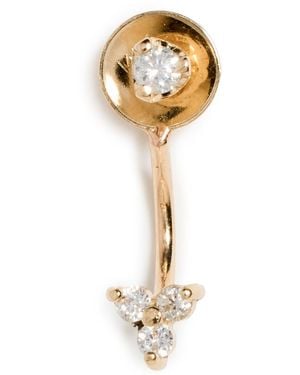 Zoe Chicco 14K Single Prong Set And Trio Set Stud Jacket Earring - White