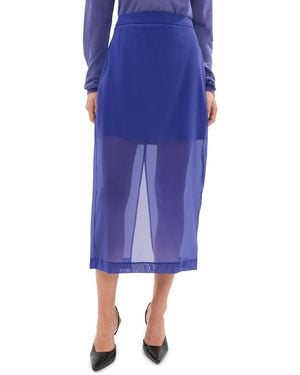 Le Bos Olivia Organza Skirt - Blue