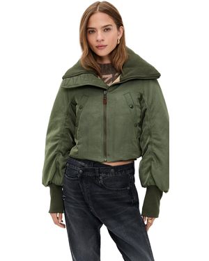 R13 Oversized Padded Flight Jacket - Green