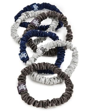 Slip Small Silk Scrunchie Set Of 6 - Blue