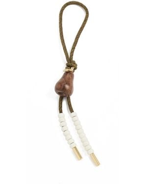 Madewell Pear Beaded Cord Bag Charm - Black