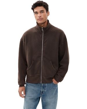 Asher French Terry Full Zip Sweatshirt - Black