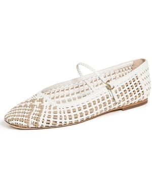 Veronica Beard Ellie Woven Flats - White