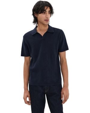 Taylor Stitch Valencia Knit Polo - Blue