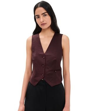 Le Bos Simone Satin Vest - Purple