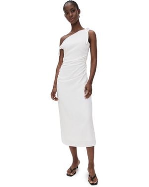 Wayf Cleo Tie Shoulder Midi Dress - White