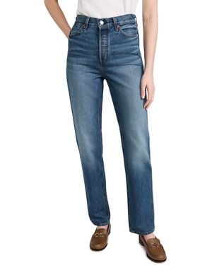 Alex Mill The Carla High Rise Straight Jeans - Blue
