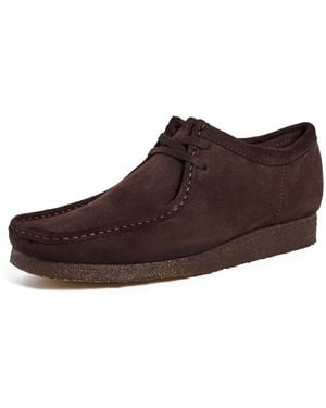 Clarks Suede Wallabee Shoes - Brown