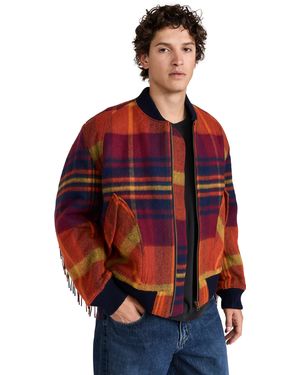 Nicholas Daley Blanket Bomber Jacket - Red
