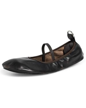 Alohas Naira Leather Ballet Flats - Black