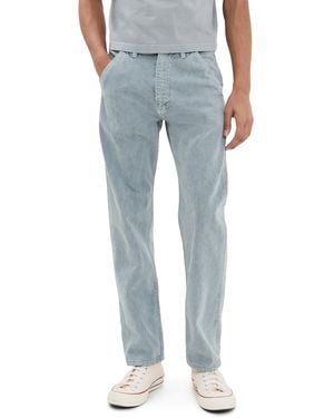 Asher Jude Slub Cotton Twill Pants - Blue