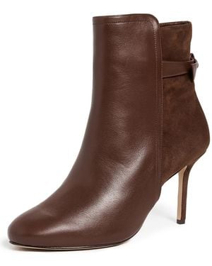 Alexandre Birman Clarita Round Toe Booties 85Mm - Brown