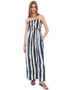 Hunter Bell Larkin Linen Dress - Blue