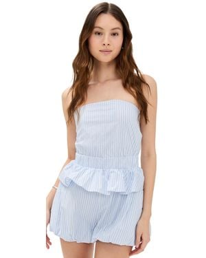 Line & Dot Darra Romper - White