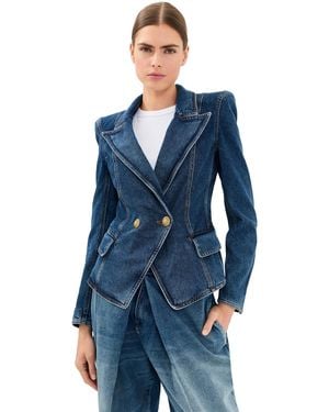 Balmain Dark Denim Jacket - Blue